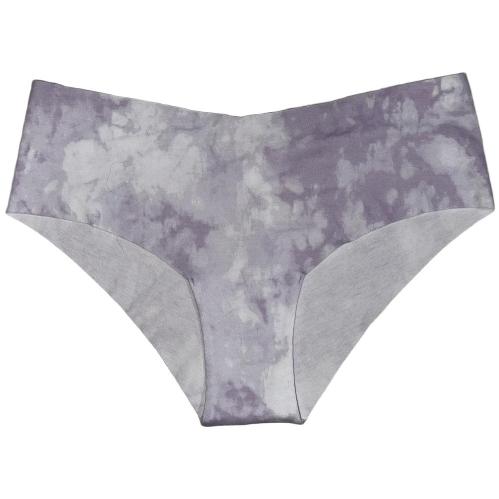 NWT Aerie Purple White Cotton Tie Dye High Waisted Cheeky Brief Underwear Size L